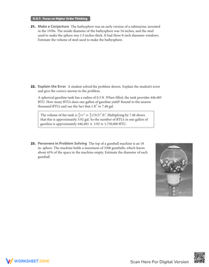 Volume of Spheres: Text-Based Problems