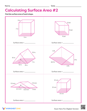 Calculating Surface Area of Shapes