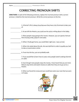 Identifying and Correcting Pronoun Shifts