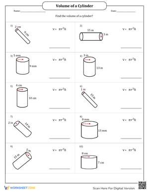 Finding the Volume of a Cylinder