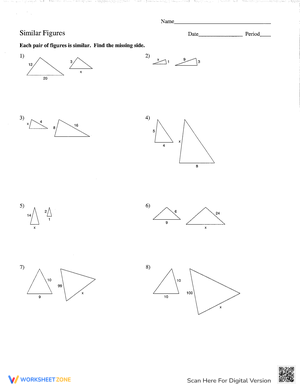 Similar Figures and Missing Sides
