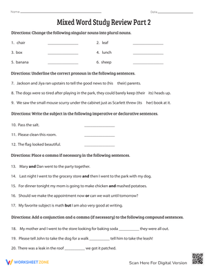 Mixed Word Study Review Part 2