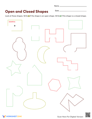 Open and Closed Shapes Exploration