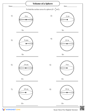 Practice Calculating Volume of a Sphere