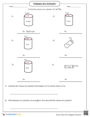 Calculate Volume of a Cylinder Easily