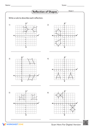 Write the Rules for Reflection of Shapes