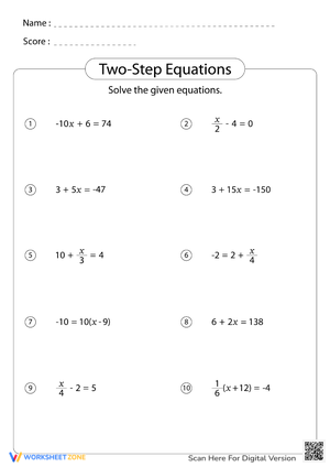 Two-Step Equations