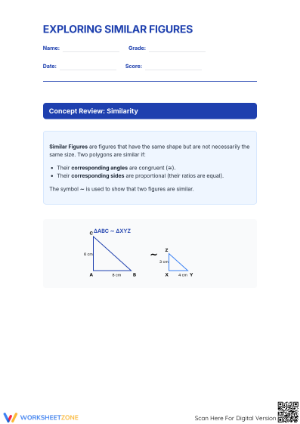 Exploring Similar Figures Worksheet | Grade 7 Essential