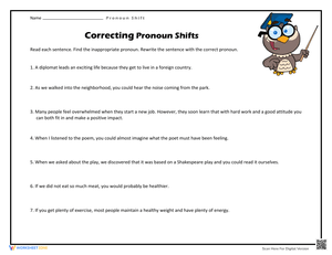 Correcting Shifts in Writing