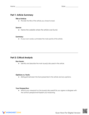 Analyze Current Events