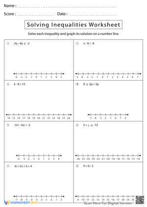 Solving Inequalities 2
