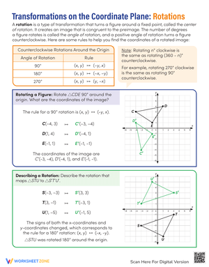 Transformations on the Coordinate Plane: Rotations