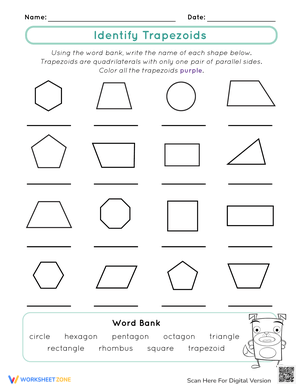 Practice Identifying Trapezoids