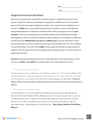 Exercise on Source Credibility