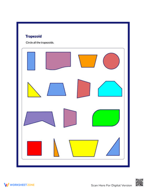 Identifying Trapezoids Worksheet: Geometry Basics