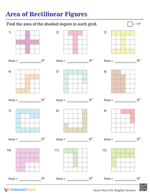 Calculate Area of Rectilinear Figures