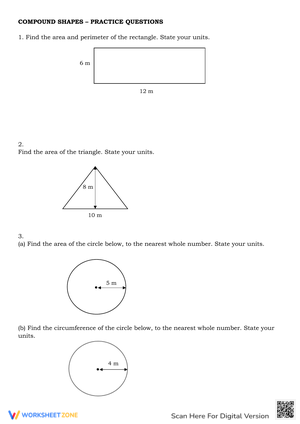 Compound Shapes Practice: Area Calculation