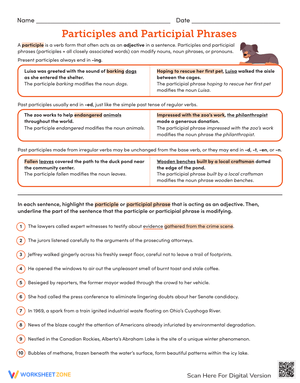 Participles and Participial Phrases