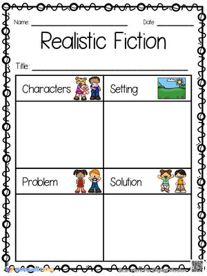 Realistic Fiction Graphic Organizer