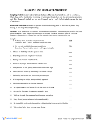 DANGLING AND MISPLACED MODIFIERS 1