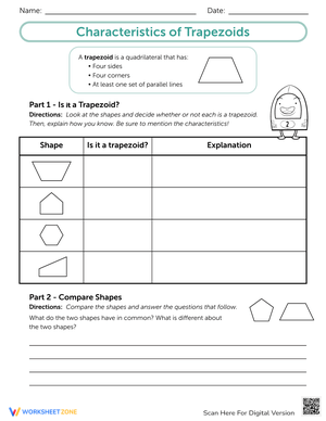Characteristics of Trapezoids: Learn Geometry