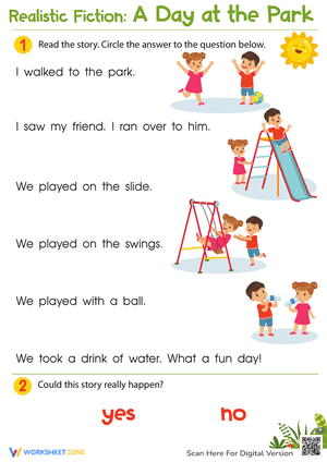 A Day at the Park Worksheet