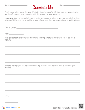 Engage in Persuasive Writing Practice Worksheet