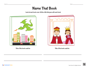 Name That Book Worksheet