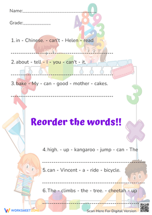 Reorder the words