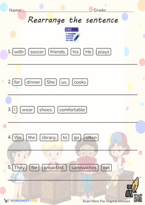 Rearrange the sentence