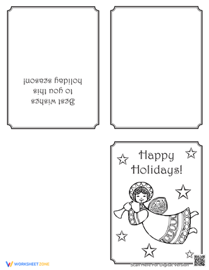 Angel Christmas Card Creation Worksheet