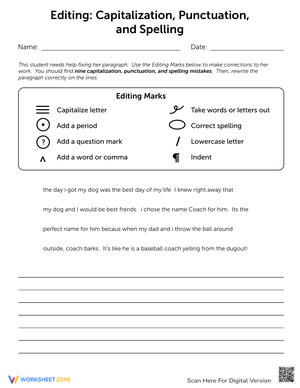 Editing: Capitalization, Punctuation, Spelling