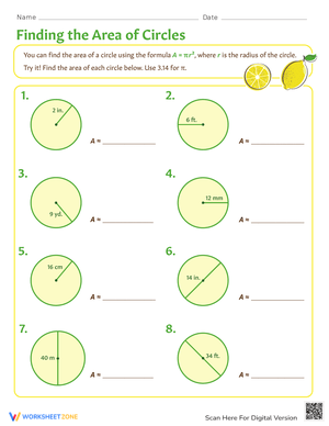 Finding the Area of Circles