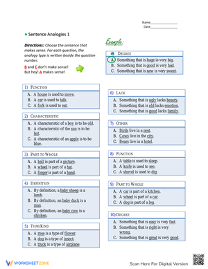 Sentence Analogies: Expanding Vocabulary