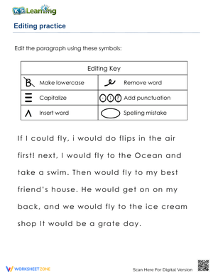 Editing Practice Worksheet
