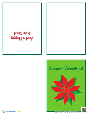 Design Your Own Poinsettia Christmas Card