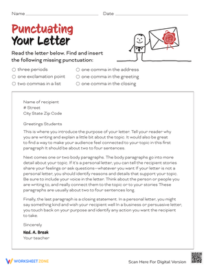 Letter Punctuation Guide