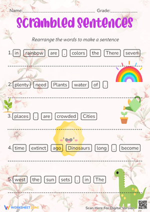 Fun Scrambled Sentences Writing Practice