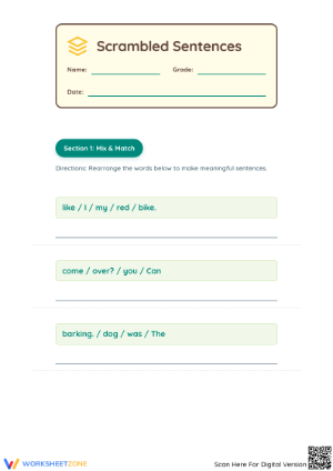Scrambled Sentences
