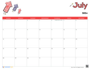 Printable Calendar for Kids - Time Tracking