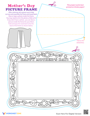 Print a Paper Picture Frame for Mother's Day