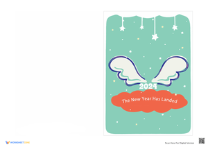 New Year Wings Card for Celebration