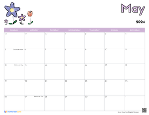 Printable Calendar for Kids - Track Events