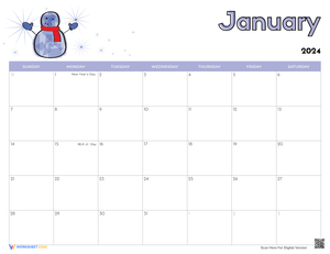 Printable Calendar for Kids - Schedule Plan