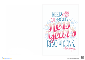 Best Self New Year Resolution Card Printable