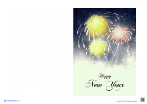 New Years Fireworks Card for Celebrations