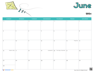 Printable Calendar for Kids: Fun Learning Tool