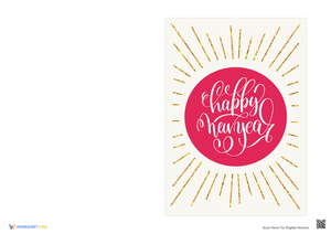 Surprise New Year Card for Kids