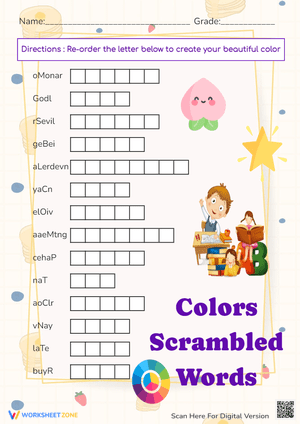 Colors Scrambled Words 