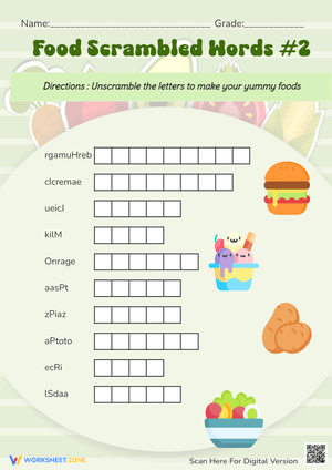 Unscramble Food Words in This Fun Puzzle